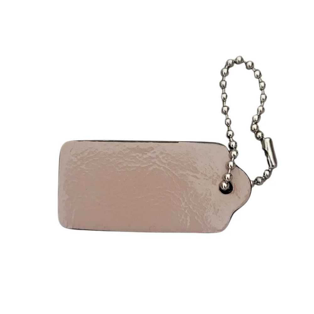 Coach Pink Leather Keychain Accessory